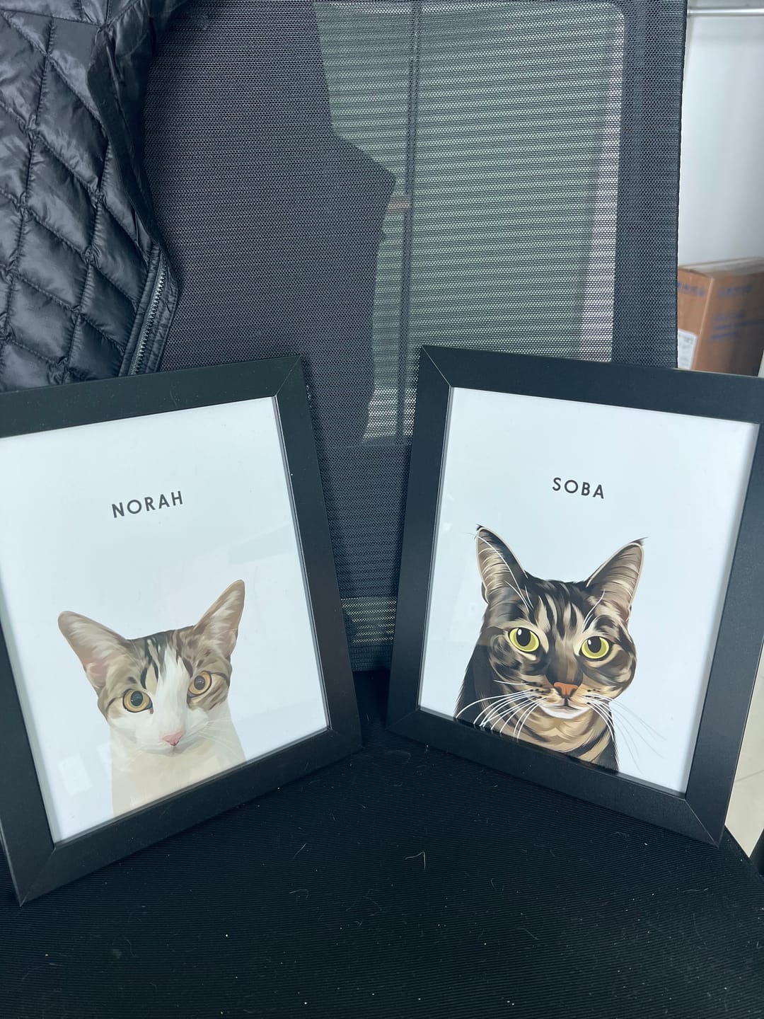 Portrait d'animal personnalisé envoyé par un client