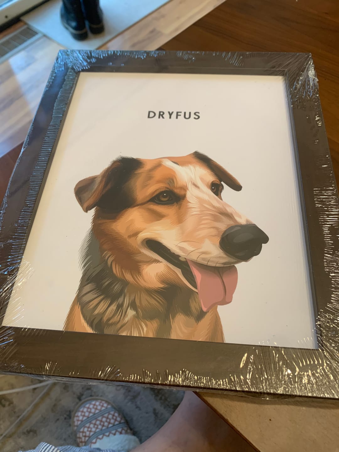Portrait d'animal personnalisé encadré, photo envoyée par un client