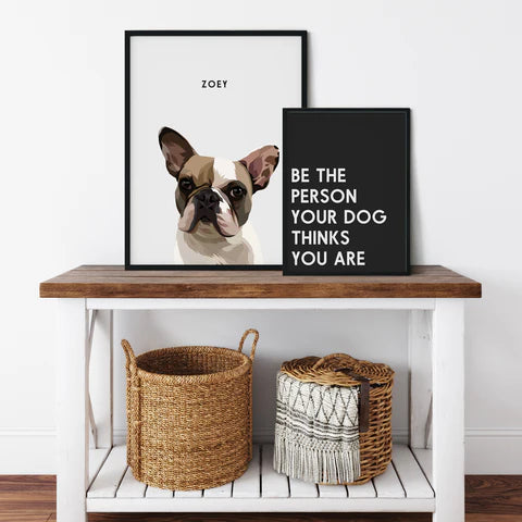 Portrait d'animal personnalisé publié sur le compte Instagram de Gustave